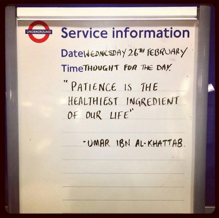 London Underground Quotes Umar ibn Al-Khattab (ra) - IlmFeed