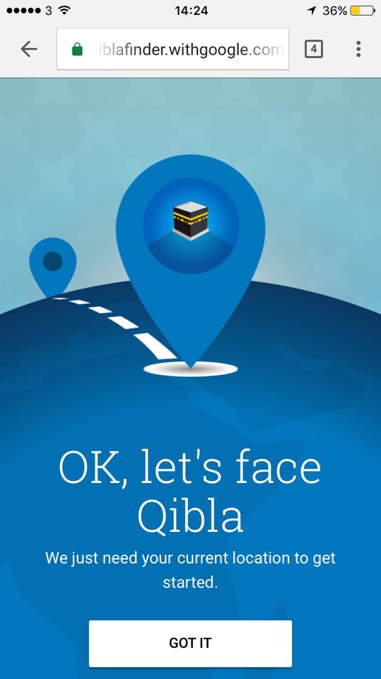 qibla finder on mobile