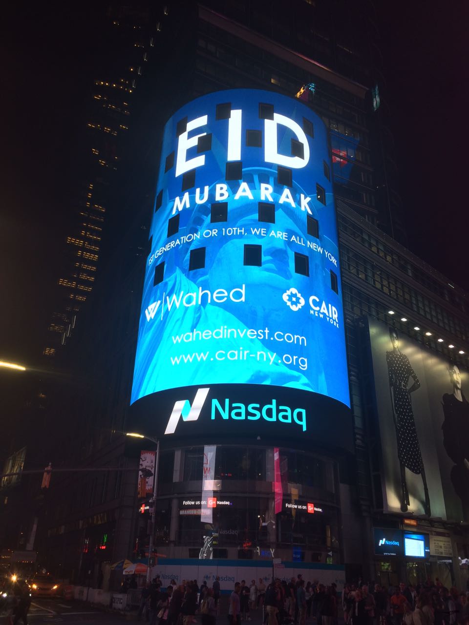 Someone Put an Eid Message on Times Square's Biggest ...